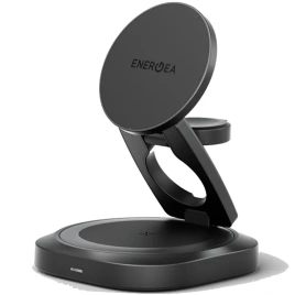 Беспроводное зарядное устройство EnergEA AluMag Gyro (3 в 1) Gunmetal (AM-GYRO-GUN)