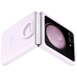 Чехол Samsung Series для Galaxy Z Flip 5 Silicone Case with Ring Lavender