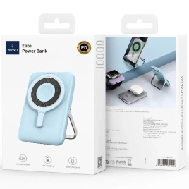 Внешний аккумулятор WiWU Elite Series Magsafe Wi-P018 10000 mAh Light Blue