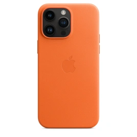 Кожаный чехол Apple MagSafe для iPhone 14 Pro Orange