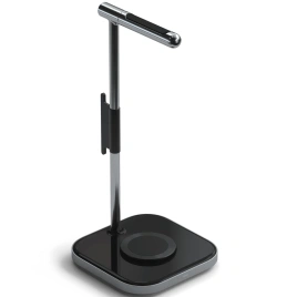 Беспроводное зарядное устройство Satechi 2-in-1 Headphone Stand with Wireless Charger Space Grey