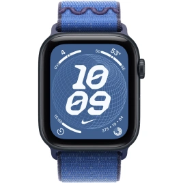 Смарт-часы Apple Watch SE (2025) 40mm Midnight Aluminum Case with Blue Ribbon Nike Sport Loop