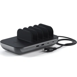 Беспроводное зарядное устройство Satechi Dock5 Multi-Device Charging Station Space Grey