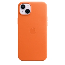 Кожаный чехол Apple для iPhone 14 Plus Orange