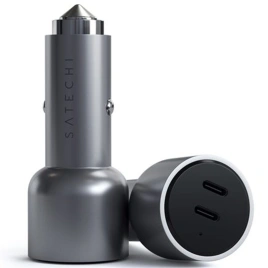 Автомобильное зарядное устройство Satechi 40W Dual USB-C ST-U2C40CCM Space Gray