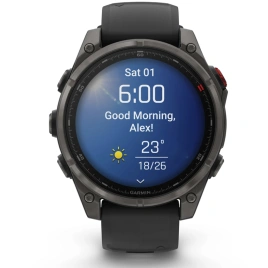 Смарт-часы Garmin Fenix 8 Pro 47mm Amoled Sapphire Lens Carbon Grey DLC Tinanium With Black/Pebble Gray (010-03198-01)