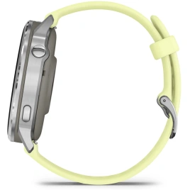 Смарт-часы Garmin Venu 4 45mm Silver Bezel With Citron Silicone Band (010-03014-02)