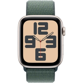 Смарт-часы Apple Watch SE (2024) 44mm Starlight Aluminium Case with Lake Green Sport Loop (MXEW3)