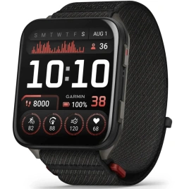 Смарт-часы Garmin Venu X1 Black with Slate Titanium Caseback and Black ComfortFit Nylon Band (010-02980-02)