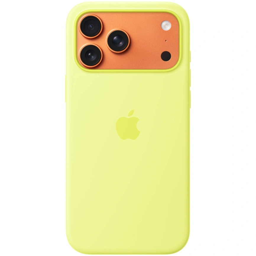 Чехол Apple Silicone Case with MagSafe для iPhone 17 Pro Max Neon Yellow фото 2