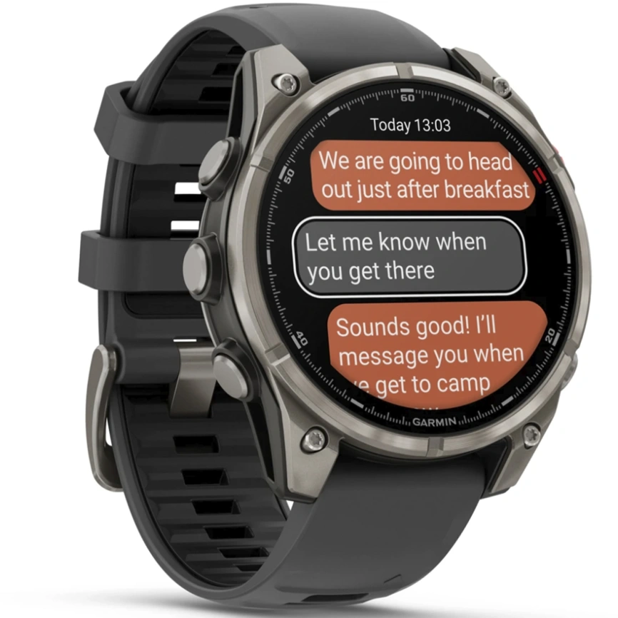 Смарт-часы Garmin Fenix 8 Pro 47mm Amoled Sapphire Lens Tinanium With Graphite/Black Silicone Band (010-03198-11) фото 3