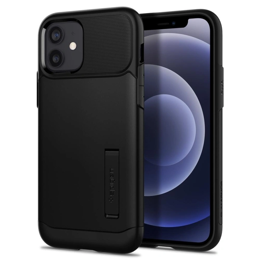 Чехол Spigen Slim Armor для iPhone 12/12 Pro (ACS01523) Black фото 2