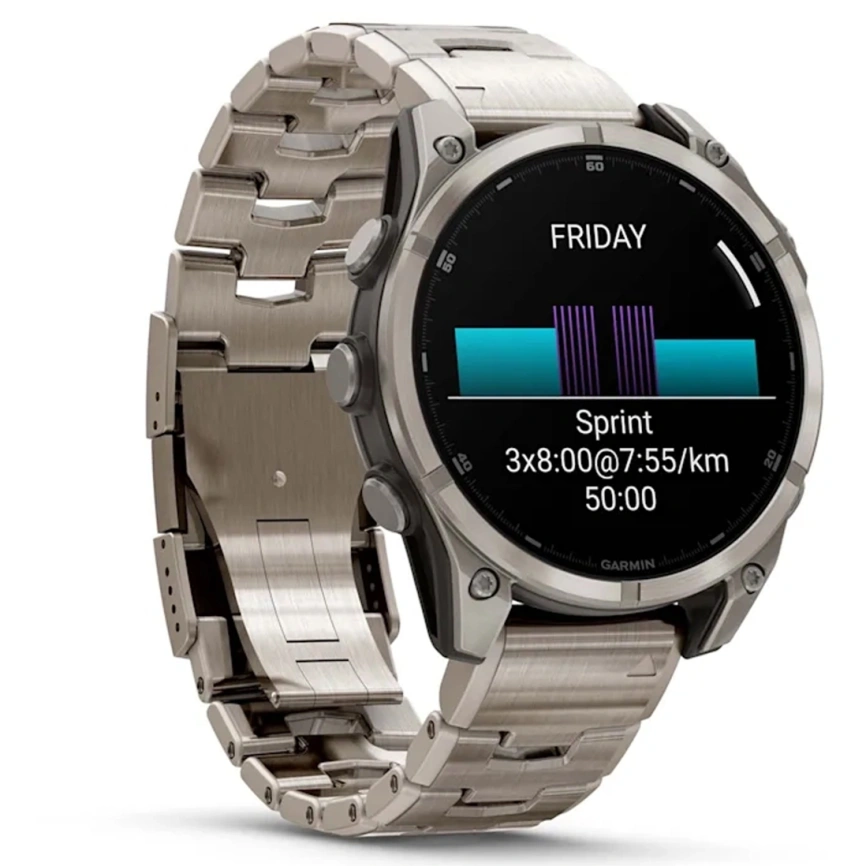 Смарт-часы Garmin Fenix 8 47mm Amoled Sapphire Titanium Graphite with Titanium Band with Graphite Silicone Band (010-02904-40) фото 2