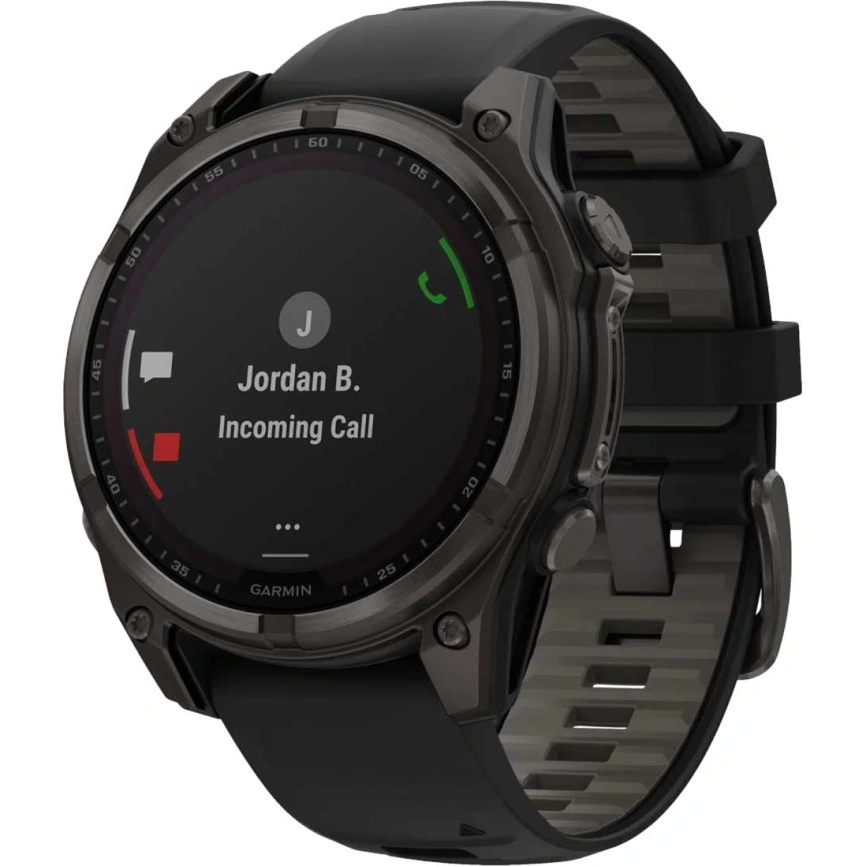 Смарт-часы Garmin Fenix 8 47mm Solar Sapphire (010-02906-11) Carbon Gray DLC Titanium with Black/Pebble Gray Silicone Band фото 9