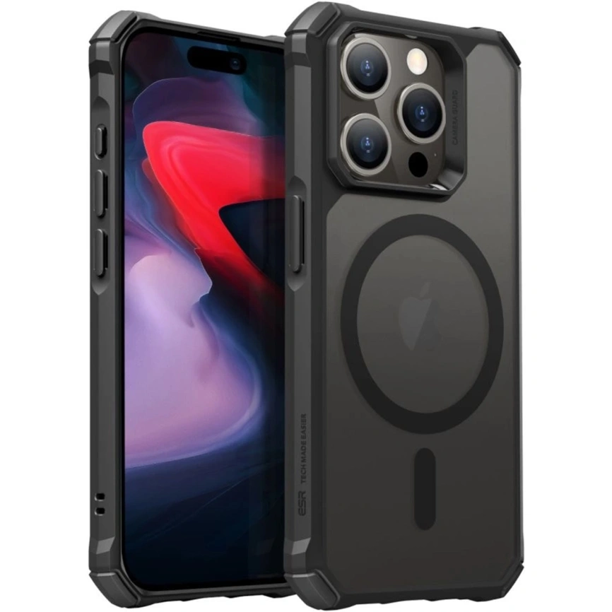 Чехол ESR Air Armor Halolock Magsafe для iPhone 15 Pro Max Frosted Black фото 1