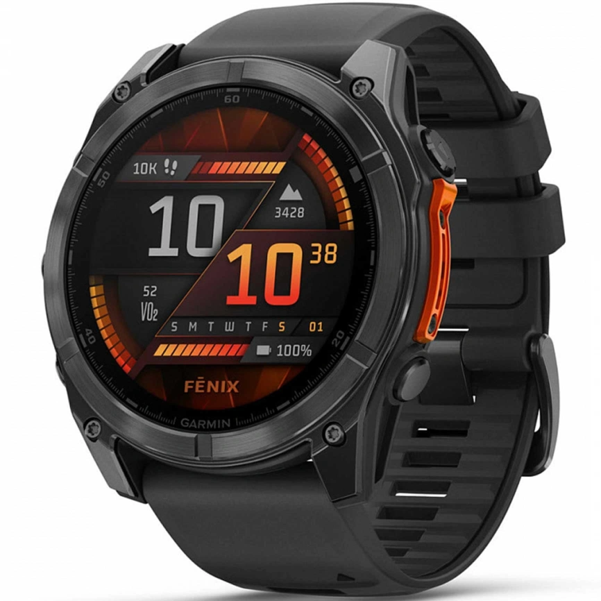 Смарт-часы Garmin Fenix 8 51mm Amoled (010-02905-00) Slate Gray with Black Silicone Band фото 1
