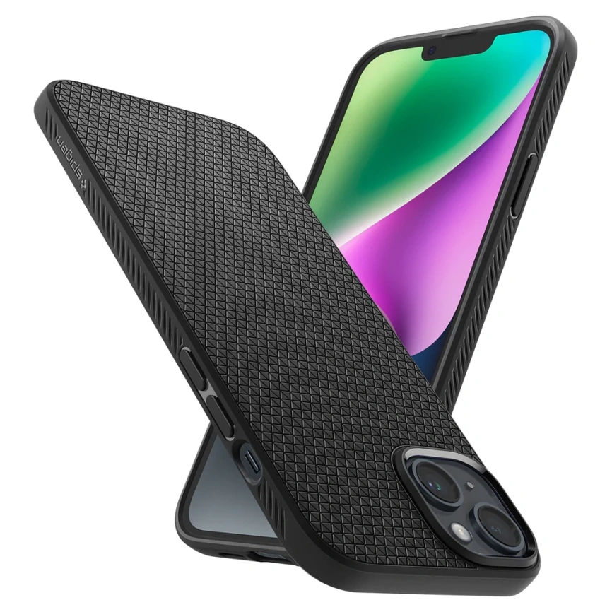 Чехол Spigen Liquid Air для iPhone 14 Plus (ACS04891) Matte Black фото 1