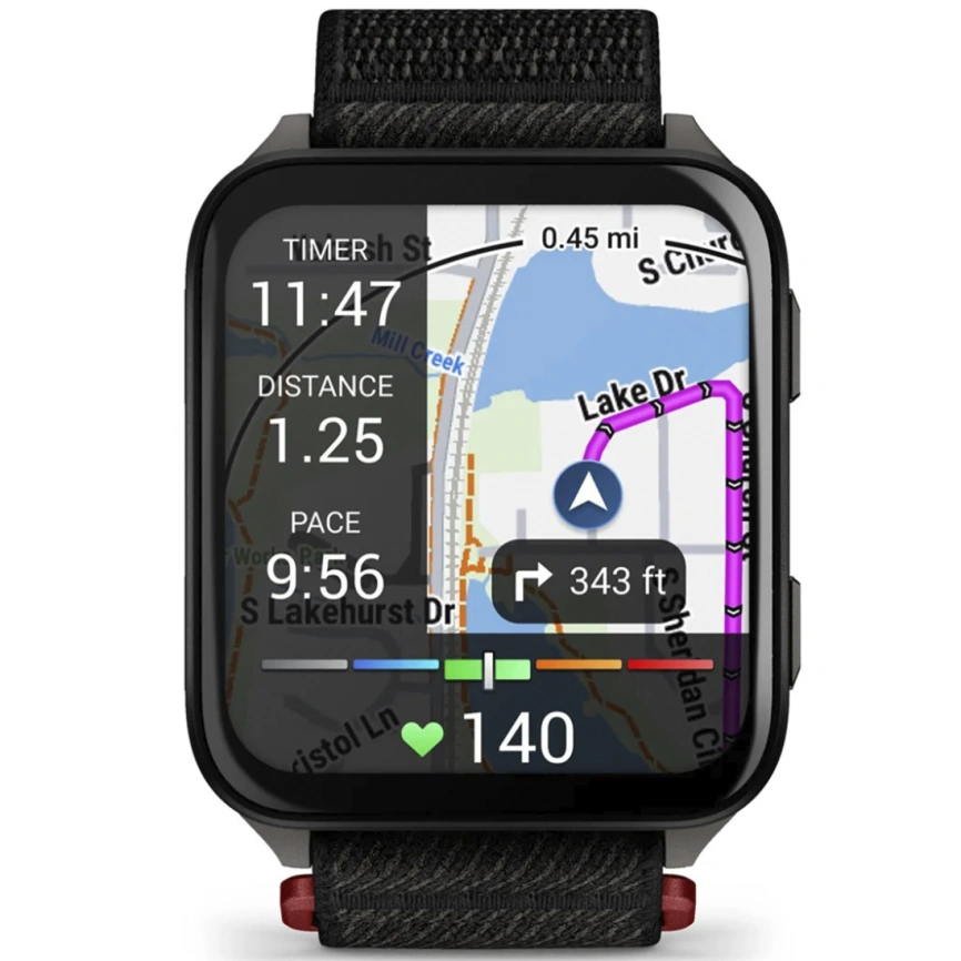 Смарт-часы Garmin Venu X1 Black with Slate Titanium Caseback and Black ComfortFit Nylon Band (010-02980-02) фото 3