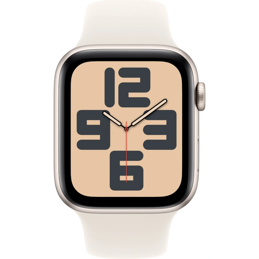 Смарт-часы Apple Watch SE (2024) 40mm Starlight Aluminium Case with Starlight Sport Band M/L (MXEG3) фото 3