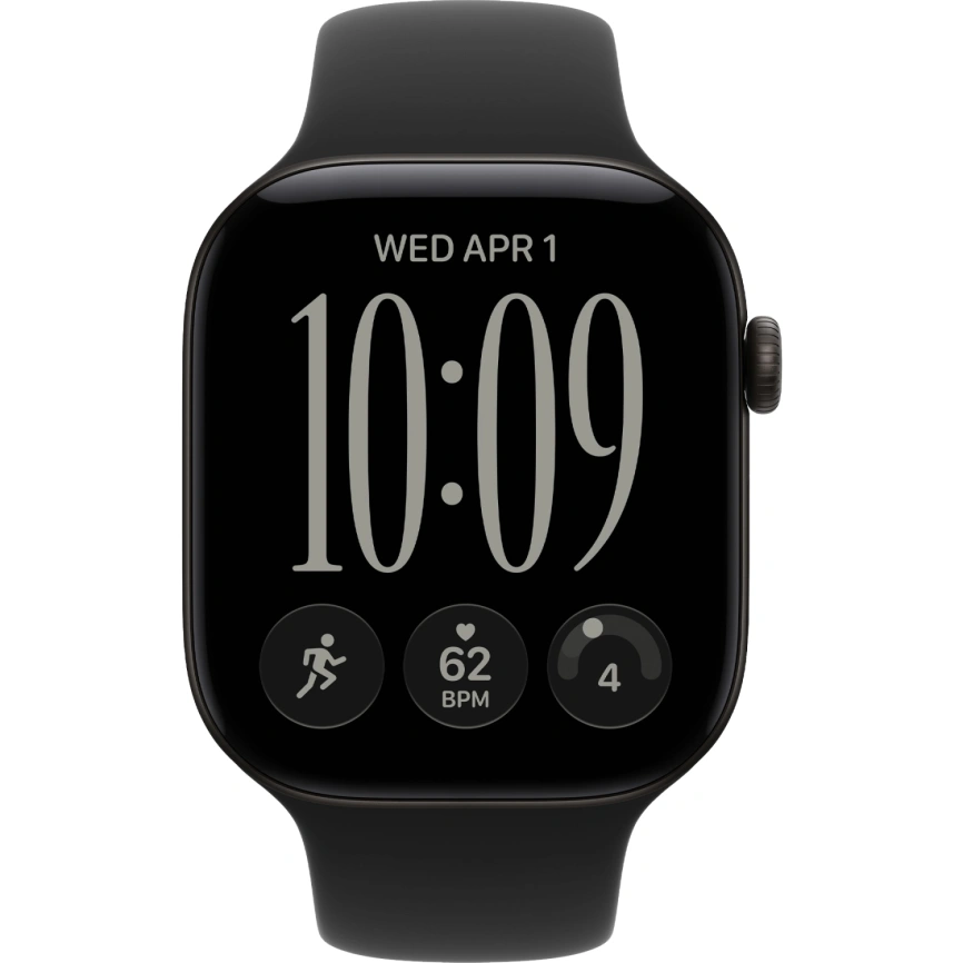 Смарт-часы Apple Watch Series 12 46mm Black Aluminum Case with Black Sport Band M/L фото 3