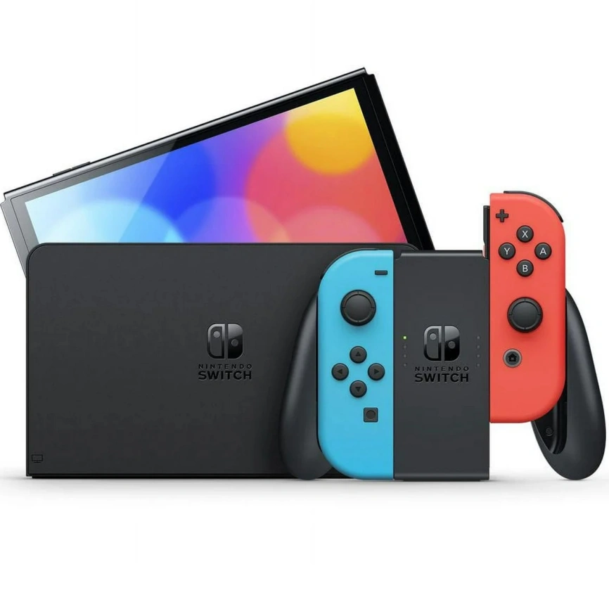Игровая приставка Nintendo Switch OLED 64GB Neon Blue/Neon Red фото 1