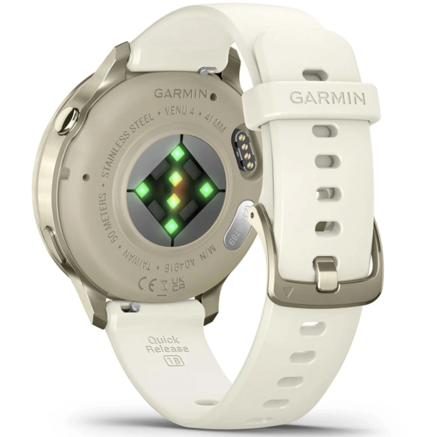 Смарт-часы Garmin Venu 4 41mm Lunar Gold Bezel With Bone Silicone Band (010-03013-00) фото 3