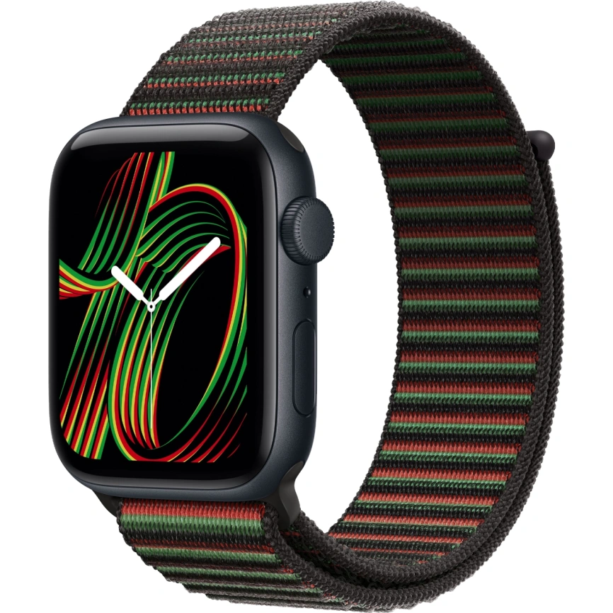 Смарт-часы Apple Watch SE (2025) 40mm Midnight Aluminum Case with Black Unity Sport Loop - Unity Rhythm фото 1