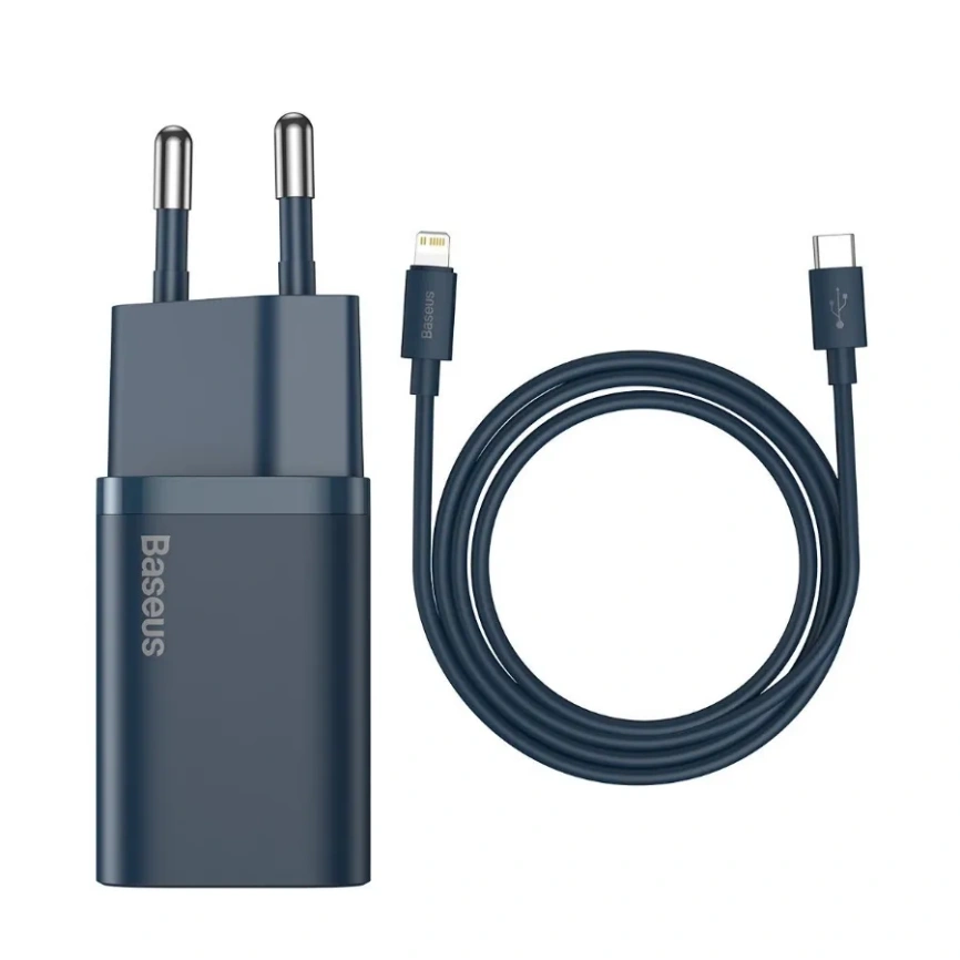 Сетевое зарядное устройство Baseus 20W USB-C TZCCSUP-B03 Blue фото 1