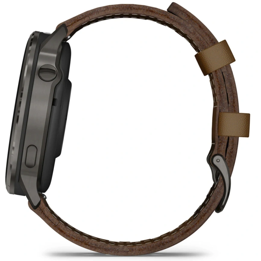 Смарт-часы Garmin Venu 4 45mm Slate Bezel With Black Silicone Band And Brown Leather Band (010-03014-03) фото 2