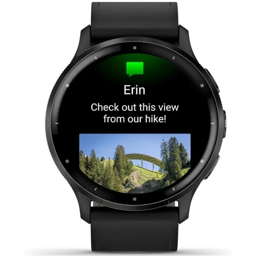 Умные часы Garmin Venu 3 (010-02784-52) 45mm Slate with Leather Band фото 3