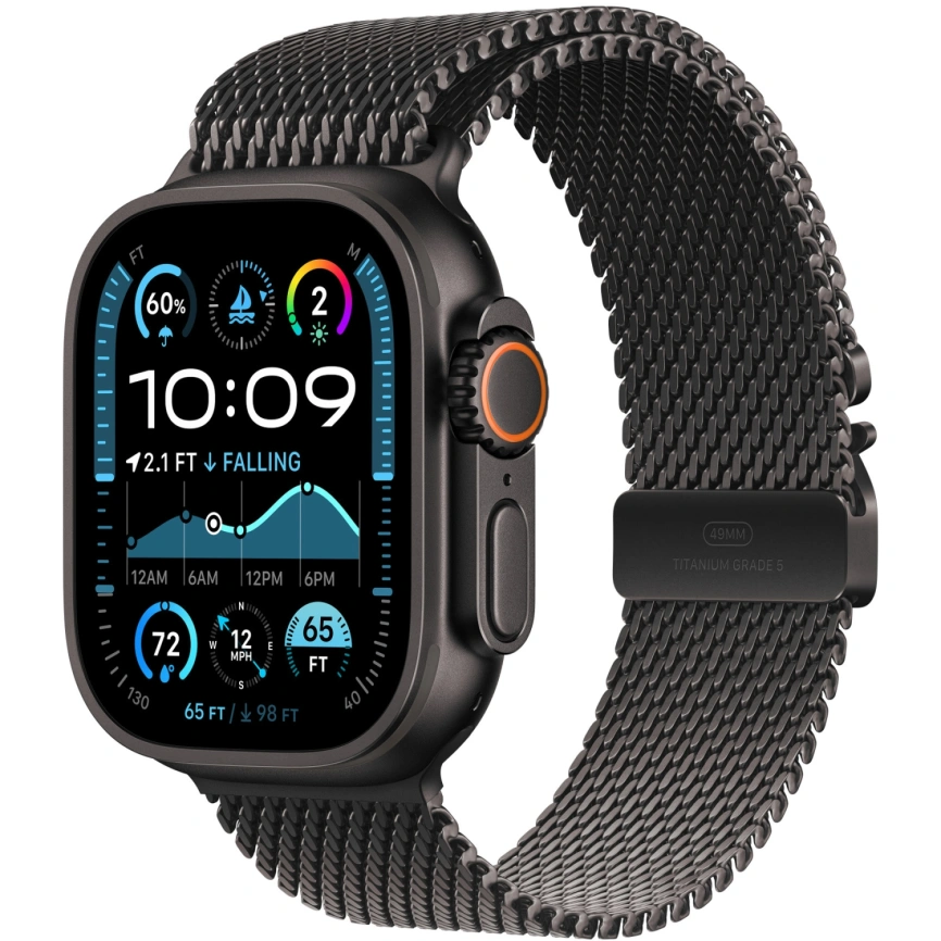 Ремешок Apple Watch Ultra 49mm Black Milanese Loop S фото 2