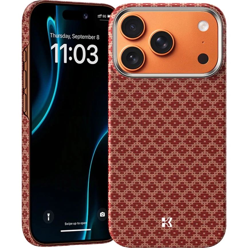 Чехол Benks ArmorGrid ArmorAir Case built with Kevlar для iPhone 17 Pro Terra Orange фото 2