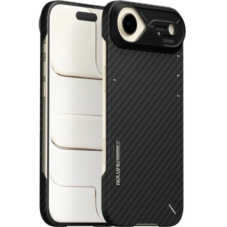 Чехол Aulumu A17 Aramid Fiber Case with MagSafe для iPhone Air Black фото 3