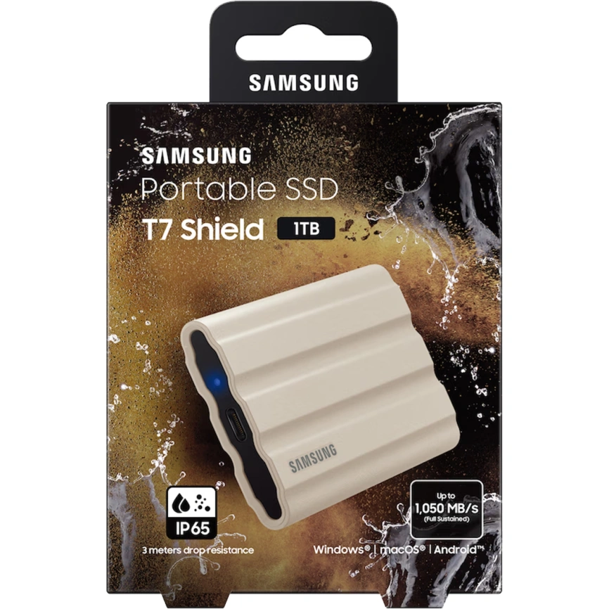 Внешний SSD накопитель Samsung T7 Shield USB 3.2 Type-C 1TB Beige (MU-PE1T0K/WW) фото 4