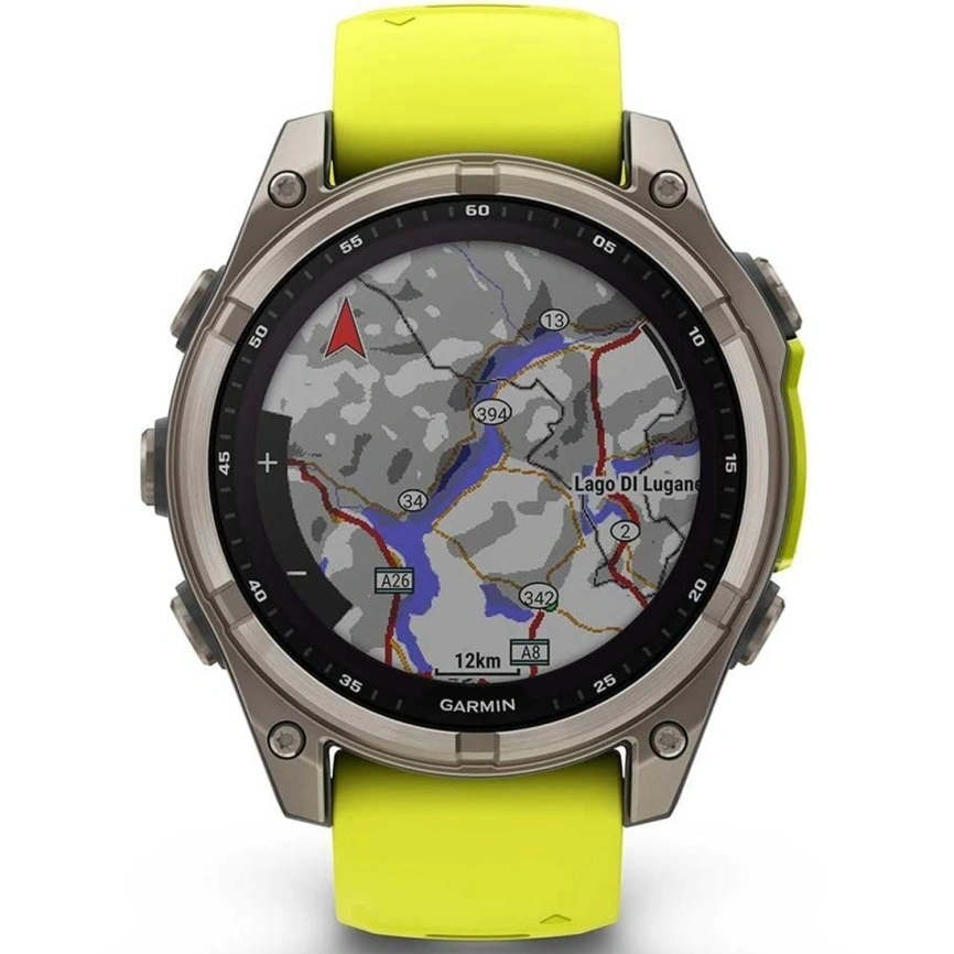 Смарт-часы Garmin Fenix 8 51mm Solar Sapphire (010-02907-21) Carbon Gray DLC Titanium with Yellow/Graphite Silicone Band фото 6