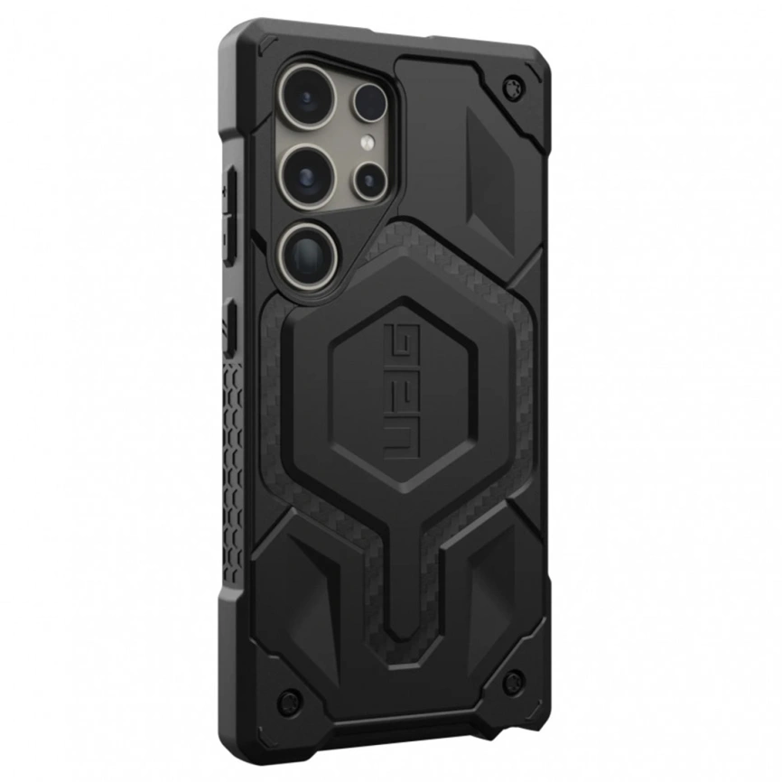 Чехол UAG Monarch PRO with MagSafe для Galaxy S24 Ultra Carbon Fiber фото 2