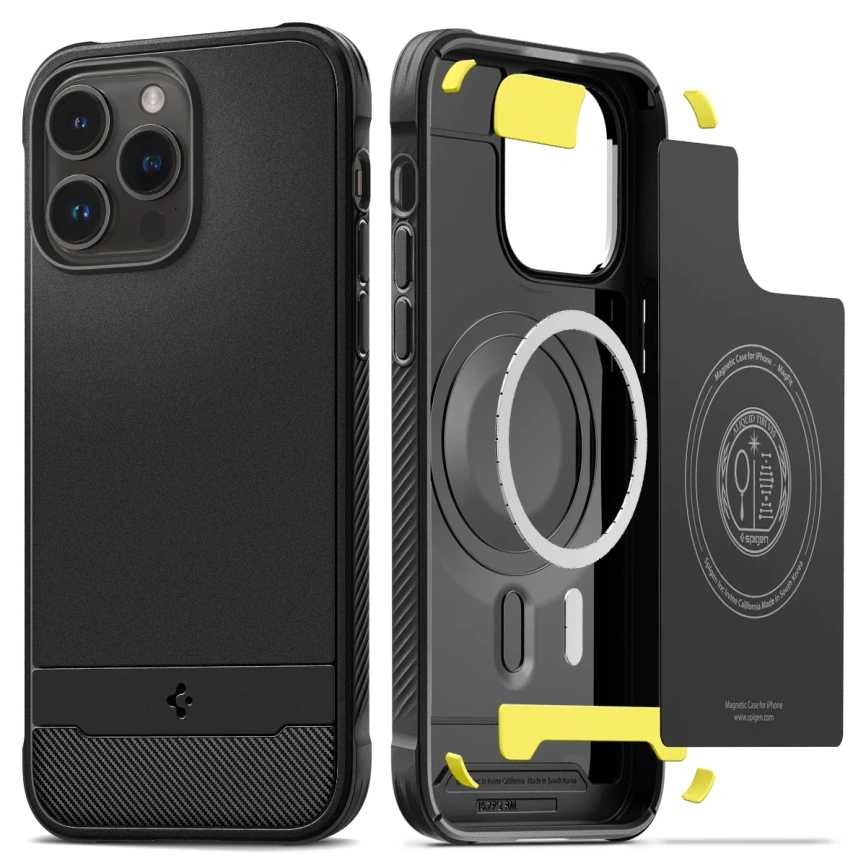 Чехол Spigen Rugged Armor MagFit для iPhone 14 Pro Max (ACS04812) Black фото 10
