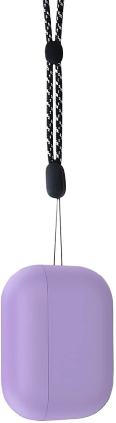 Силиконовый чехол Deppa для AirPods PRO2 с ремешком (47342) Purple фото 2