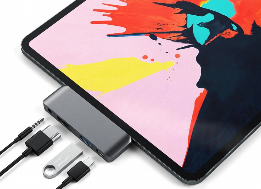 Хаб Satechi USB-C 4 в 1 (ST-TCMPHM) Space Gray фото 5