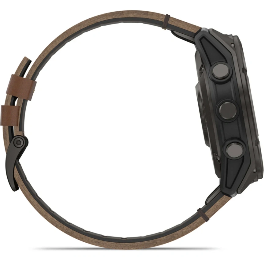 Смарт-часы Garmin Fenix 8 Pro 51mm Amoled Sapphire Lens Carbon Grey DLC Tinanium With Chestnut Leather Band (010-03199-40) фото 5