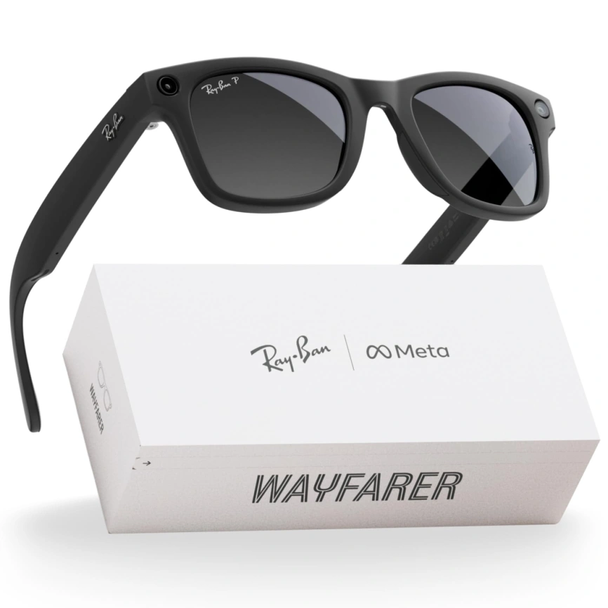 Умные очки Ray-Ban Wayfarer (Gen 2) Matte Black/Polar (RW4012) L Gradient Graphite фото 5