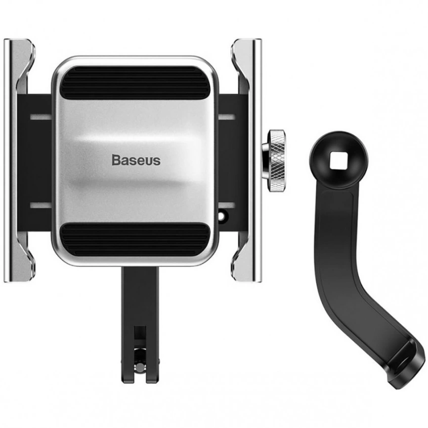 Держатель на руль Baseus Knight Motorcycle Holder CRJBZ-0S Silver/Black фото 3