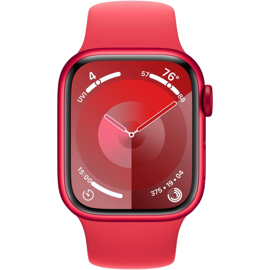 Смарт-часы Apple Watch Series 9 41mm (PRODUCT) RED Aluminum Case with Red Sport Band S/M (MRXG3) фото 4