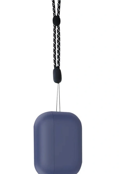 Силиконовый чехол Deppa для AirPods PRO2 с ремешком (47341) Blue фото 2