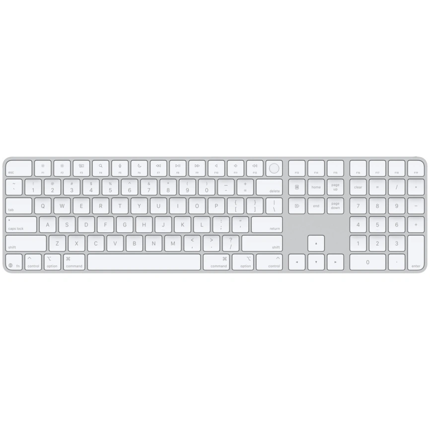 Клавиатура Apple Magic Keyboard with Touch ID and Numeric Keypad USB-C (MXK73) White фото 1