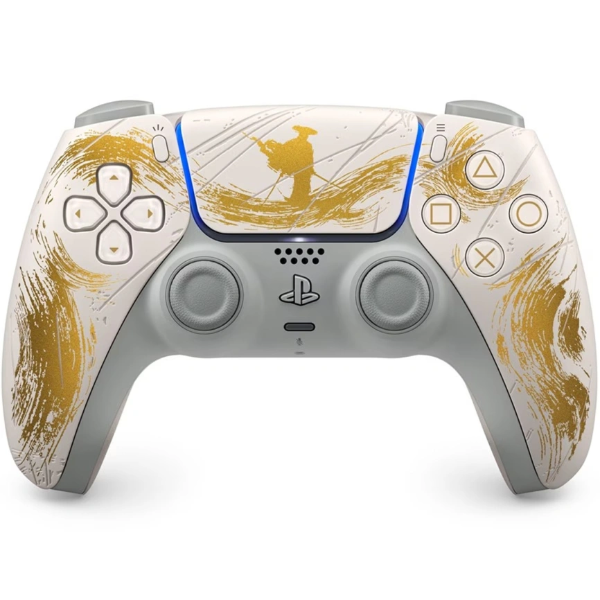 Джойстик беспроводной Sony DualSense для PS5 Ghost of Yotei Gold Limited Edition фото 1