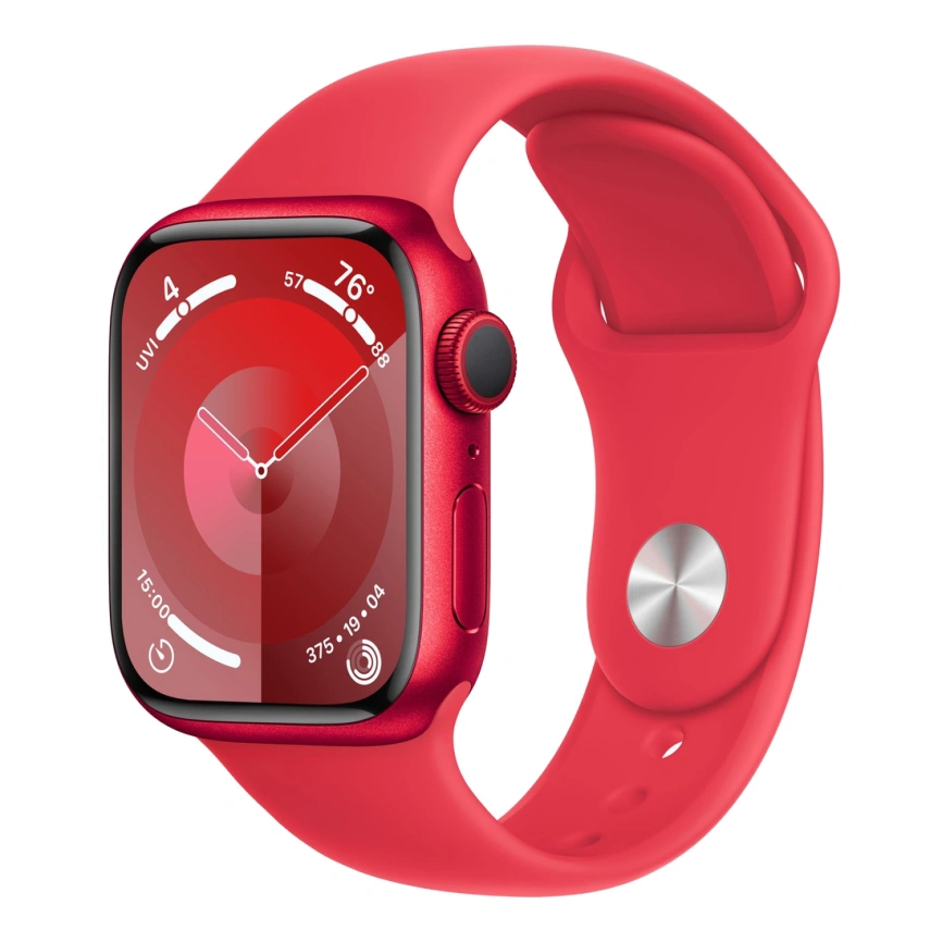 Смарт-часы Apple Watch Series 9 41mm (PRODUCT) RED Aluminum Case with Red Sport Band S/M (MRXG3) фото 1