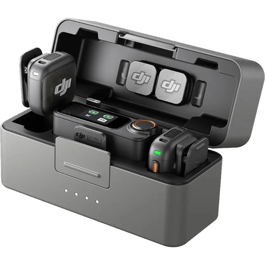 Беспроводная система DJI Mic 3 (2 TX + 1 RX + Charging Case) фото 2